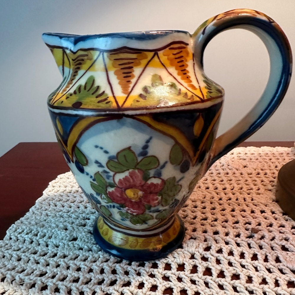 Vintage Colorful Pitcher made in Portugal